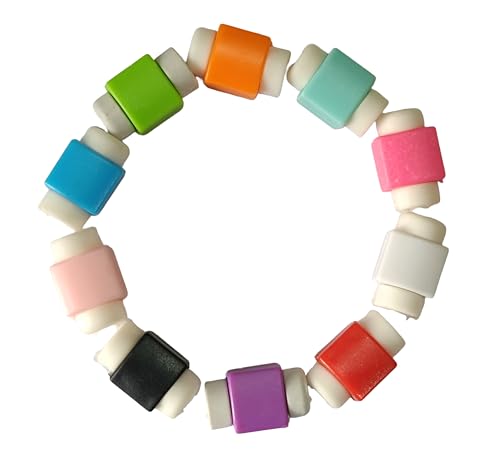 Image of Colorful Cable Protector Compatible with iPhone, iPad & iWatch Chargers | Anti-Break USB Cord Saver | Pack of 10 (Random Color)