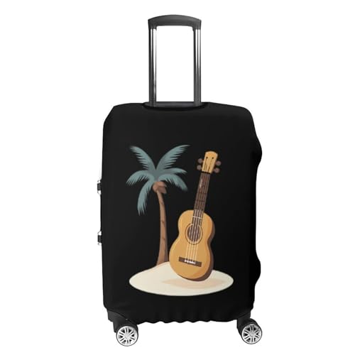 Palm Tree And Guitar Unisex Luggage Cover Washable Travel Suitcase Case Elastic Baggage Protective Covers XL4