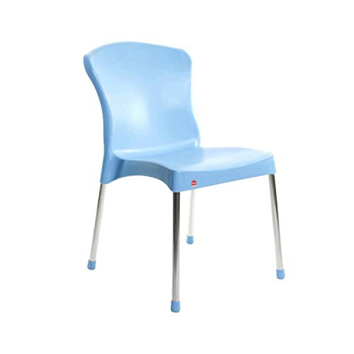 Image of Cello Milano Cafeteria Set of 4 Chairs (Blue) | Strong and Durable | Easy to Clean | Chair for Living Room, Bed Room, Kitchen, Office Room, Outdoor | 3 Years Warranty