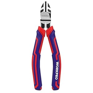 WORKPRO 6” Wire Cutters Heavy Duty CRV Steel, Diagonal Pliers for Cutting Wires Craft, Comfort Grip Handle