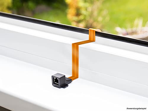 Good Connections RJ45 Ethernet LAN door/window feed-through, set of 2, extremely flat, RJ45 socket on both sides - Image 4