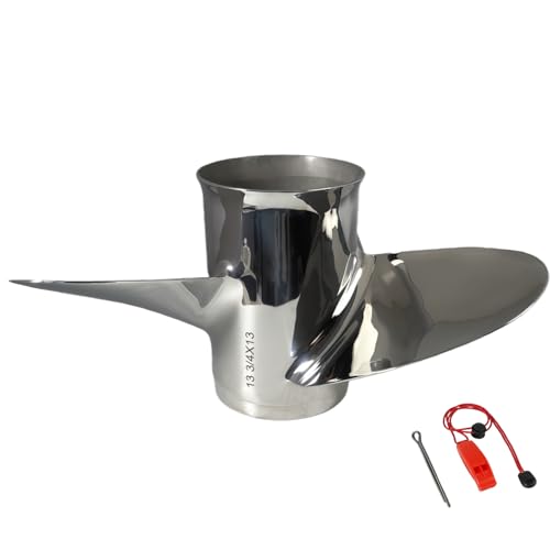QIKIRUO Außenbordpropeller aus Edelstahl, 50 PS, 60 PS, 75 PS, 80 PS, 90 PS, 100 PS, 115 PS, 130 PS, für Yamaha-Motor, 15 Spline-Zähne, rechts