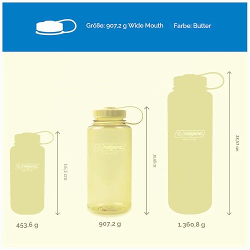 Nalgene Monochrome Wasserflasche, BPA-frei, recycelt, für Rucksackreisen, Wandern, Fitnessstudio, bruchsichere wiederverwendbare Flasche… – Ansicht 5
