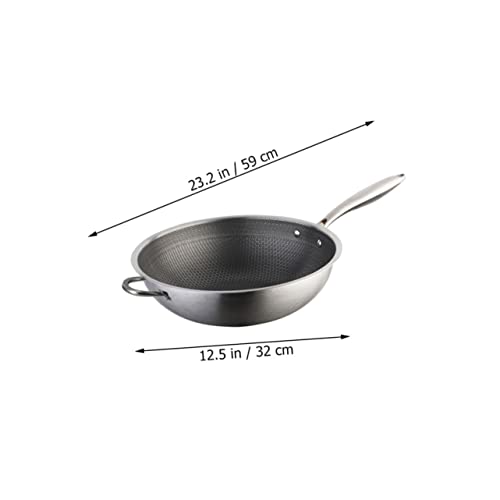 Wok de acero inoxidable con doble mango y antiadherente miniatura 2