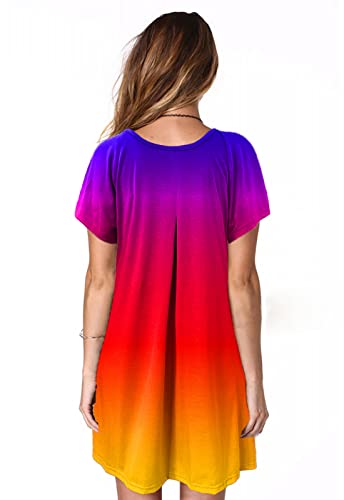 Image of Alaster Women's Casual Summer T Shirt Dress Loose Short Sleeve Tunic Dress with Pocket for Women