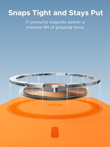 Image of UGREEN MagFlow 10,000mAh Power Bank, Qi2 25W Certified Wireless Charging, Magnetic Portable Charger for MagSafe with Built-in Cable, 30W USB-C Battery Pack for iPhone 17 Pro Max /16 /15 /14 /13 /12, Orange
