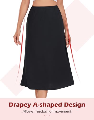 Image of MANCYFIT Half Slips for Under Dresses Slip Skirt for Women Underskirt for Dresses