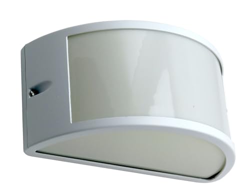 diamantlux Applique da Parete per Esterno moderna mezzaluna Bianca E27 | ADRIA