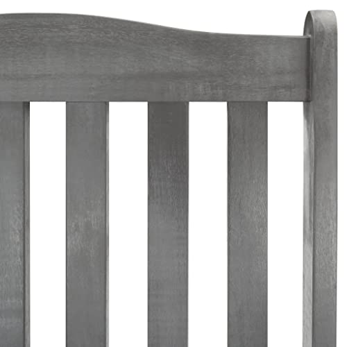 Chaise à Bascule Jardin Terrasse, Fauteuil Confortable Patio Bois - 6