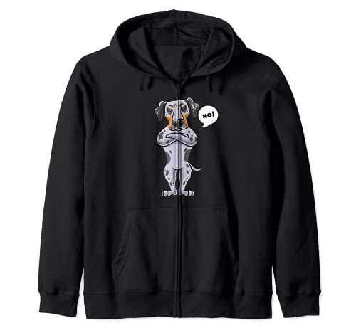 Stubborn Catahoula Leopard Dog Dog funny Zip Hoodie, Black