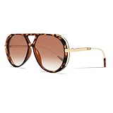 GUVIVI Retro Gold Aviator Sunglasses for Women Men, 2026 Metal Oversized 70s Aviators Black Sun Glasses