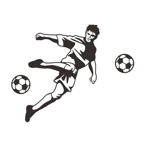 SECFOU Pegatina de Pared Autoadhesiva de Fútbol 3d, Vinilo Decorativo Extraíble para Habitación Infantil, Material Duradero, Diseño Deportivo para Sala de Estudio y Gimnasio