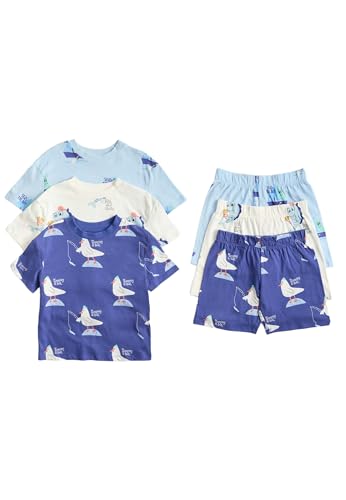 Marks & Spencer 3Er-Pack Gemusterte Schlafanzugsets (18 Jahre) Blau 6-7 Jahre
