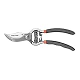 Ventool 8.5'' Sharp Bypass Pruning Shears, Heavy-duty Hand Pruners with Stainless Steel Blades, Straight Tip Tree Trimmers & Garden Clippers, Comfortable Ergonomic Nonslip Concave Handles