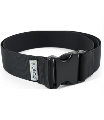 Image of OTICA Patient Lifting Belt 57x14 in with Handles & Safety Buckle (Jet Black)