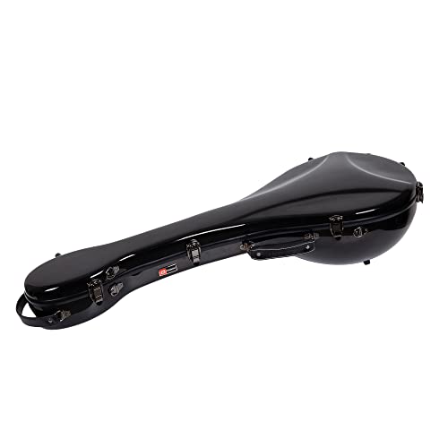 Crossrock Fiberglass Case for Greek Bouzouki with removable shoulder straps-Black(CRF1000BOBK)