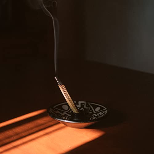 Luna Sundara Authentic Peru Pottery Palo Santo Stick Holder And Incense Holder Includes 5 Palo Santo Sticks Handmade Ceramic Smudge Bowl - Sage Holder, Burning Bowl Or Incense Burner Holder #TOP6