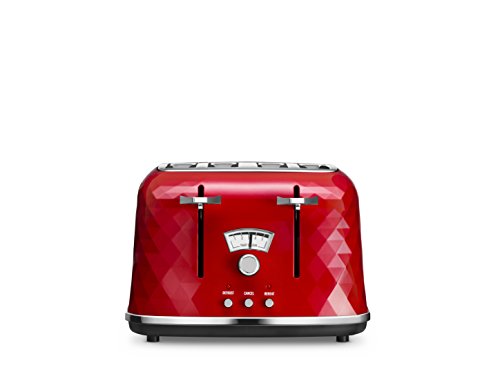 Preisvergleich Produktbild Delonghi - CTJ4003R - Toaster für 4 Scheiben, glänzend, rot