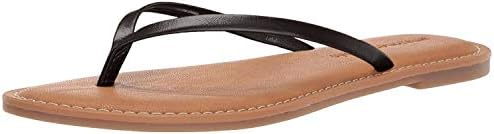 Amazon Essentials Women's Thong Sandal, Black, 10