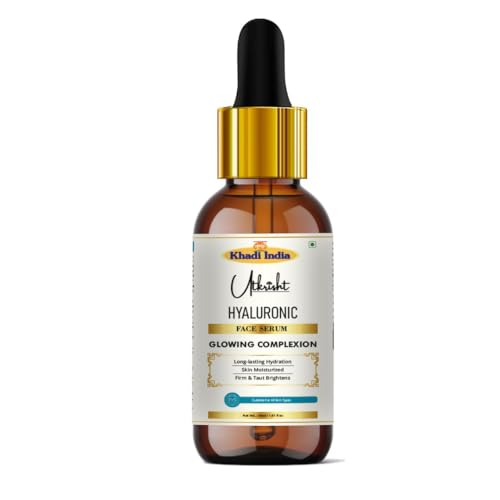 Image of khadi Hyaluronic Acid Face Serum for Glowing Complexion, Long-lasting Hydration & Moisturizing, Suitable for All Skin Types, 30ml