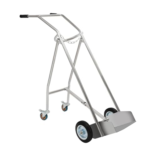 Carretilla para tanques de cilindro 40L, acero inoxidable