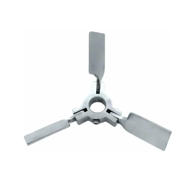 Mixing Blades Stainless Steel Impeller Laboratory Stirrer Paddle Folding Three Blade Length 75 mm Diameter 300 mm Inner Hole Diameter 12 mm