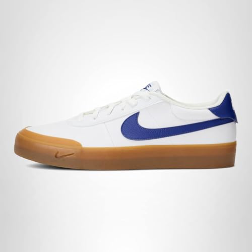 Nike Men's Court Shot Shoes, White/Deep Royal Blue-Gum Medium Brown, 11.5