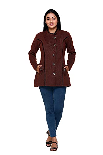 Image of Women Winter WEAR Full Sleeve Woolen Long Cardigan for Women Girls