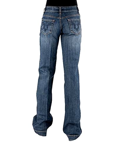 Stetson Western Jeans Womens Low Rise 14 Long Blue 11-054-0214-0812 BU3
