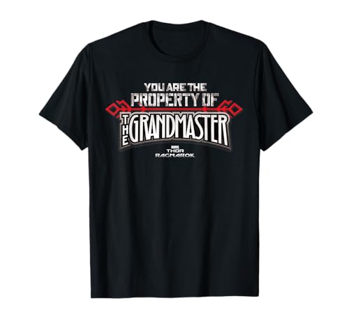 T-shirt Thor Ragnarok Marvel Property of Grandmaster noir en coton pour homme