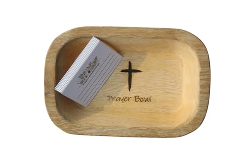 Prayer bowl | prayer gift for women (24 free cards) | religious gifts for women | spiritual gifts for women | christian gifts for women faith (Design-1)