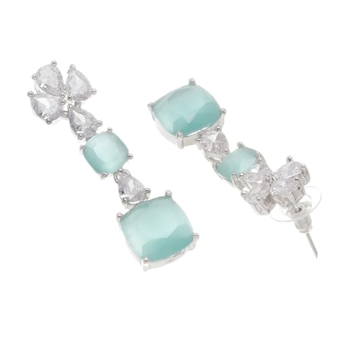 Square American Diamonds Necklace Set