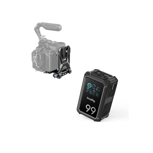 SmallRig V �}�E���g �o�b�e���[ �v���[�g 4064B+X99 99Wh �ϏՌ� �h�o �h�� V�}�E���g�o�b�e���[ 4984