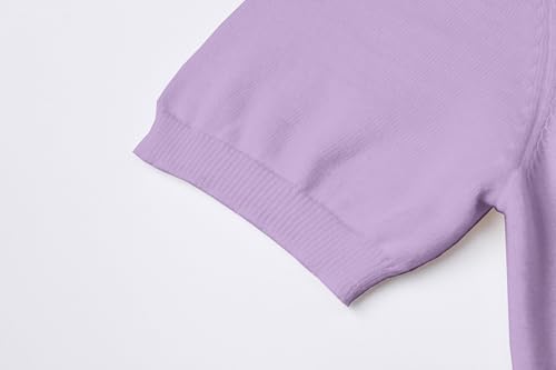 Image of DAIMIDY Womens Cotton Modal Short Sleeve Sweaters Summer Knit Tops | Breathable,Soft,Smooth Feel and Excellent Drape.Fit in Summer,Spring and Fall.