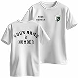 lepni.me Camiseta de fútbol Unisex Extragrande Personalizada con Motivo de Pakistán | Nombre y número | Bandera de Pakistán | Camiseta Personalizada | Mundial 2026 (S Blanco Multicolor)