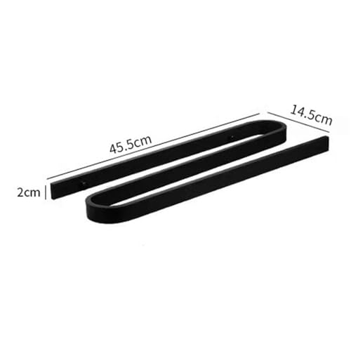 Barra doble para toallas de baño sin perforaciones estantería de aluminio antioxidante 3
