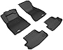 3D MAXpider Custom Fit Kagu Floor Mat (Black) Compatible for Audi A5/S5 Coupe/RS 5 Coupe (8W6) 2018-2023 - Full Set