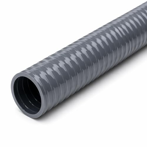 Espiroflex - Tubería PVC Flexible Reforzada con Espiral – Barra 1,5 m | Ø 32mm 40mm 50mm | Tubo Drenaje Piscina, Aire Acondicionado, Desagüe | Manguera PVC Industrial Alta Resistencia (50 mm)