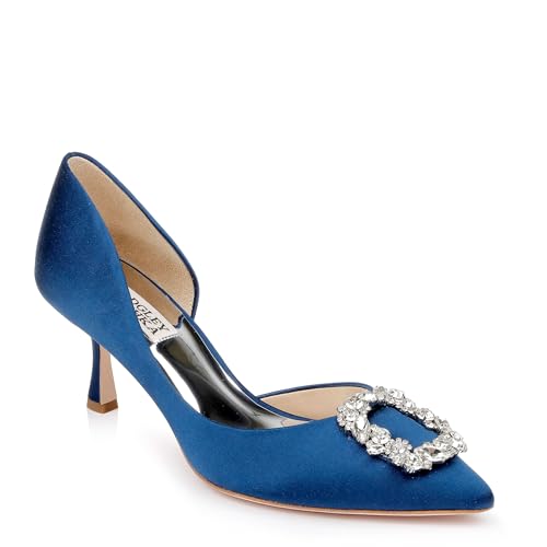 Image of Badgley Mischka Women's Fabia II Kitten Heels with Crystal Buckle