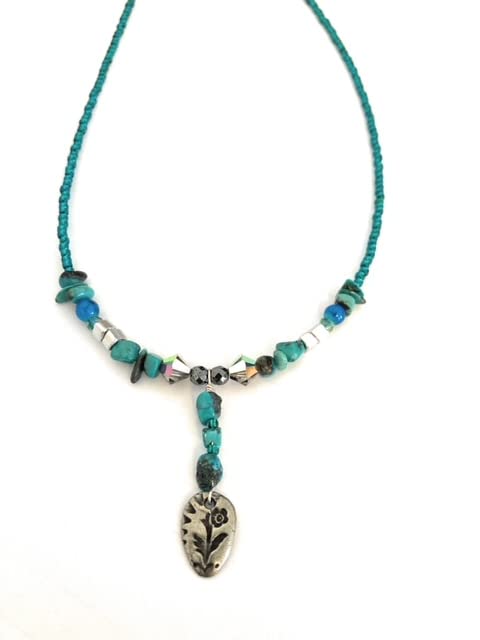 Turquoise Flower Necklace