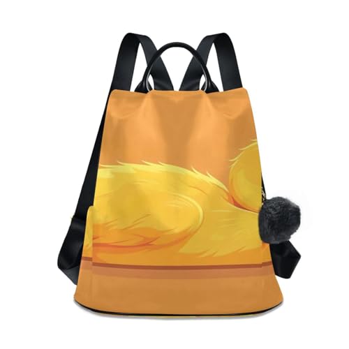 Sac à dos voyage femme canard jaune léger avec poche zippée ordinateur