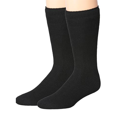 JAMES FIALLO Mens Thick Thermal Socks Insulated Heated Heavy Warm Socks For Winter Cold Weather