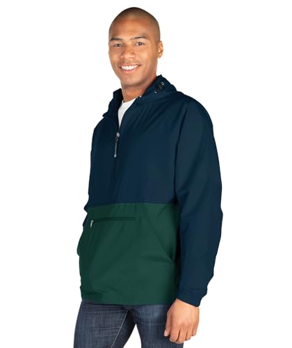 Image of Charles River Apparel Unisex Pack-n-go Windbreaker Pullover Hooded Jacket