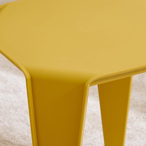 Image of Home Centre | Winfield Polypropylene Stool | Sitting Stool for Home | Yellow | 1 Year Warranty