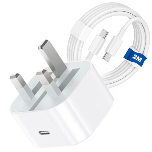 OneKer For iPhone 17 16 15 Charger Fast Charging, 20W USB C Fast Charger Plug with 2M Type C to C Cable Lead for iPhone 17 Pro Max/Air/16 Pro Max/Pro/Plus/15 Pro Max/Plus//iPad Pro/Mini