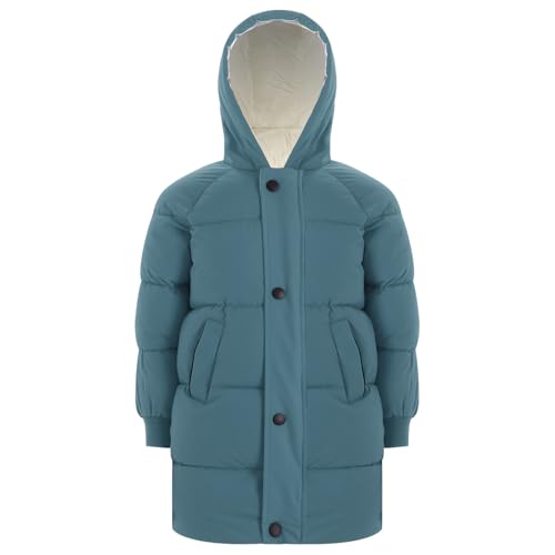 Loyan Toddler Boys Girls Thick Padded Coats Lightweight Winter Outerwear Hooded Puffer Jackets Blue 4-5 Years3