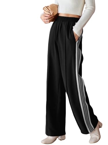 Image of GRECIILOOKS Trousers for Woman | Womens High Rise High Waist Flared Korean Style | Formal Pant for Women Office Wear| Track Pants for Womans Elegant for College & Events (Available in Plus Size)