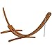 Sunnydaze Solid Wood Curved Arc Hammock Stand with Hooks and Chains, 2 Person, 13 Feet Long, 400 Pound Capacity