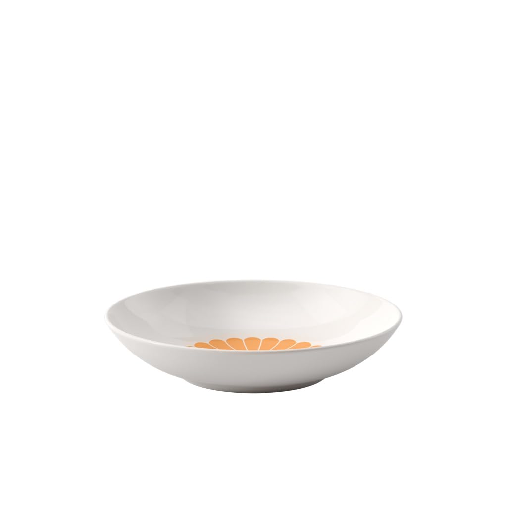 Villeroy & Boch - Fleur soleil piatto da pasta giallo, lavabile in lavastoviglie, utilizzabile in microonde, ciotola pasta, tagliatelle, insalate, piatto fondo, da pasta, arancione Porcellana Premium