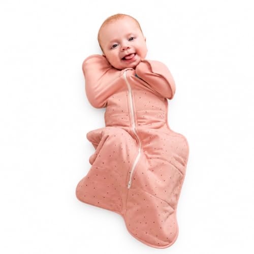 Image of Love to Dream Warm Swaddle UP 2.5 TOG Baby Sleep Sack for Autumn & Winter | Arms Up Position for Self-Soothing, Secure Fit Calms Startle Reflex | Medium 13-19 lbs, Rose